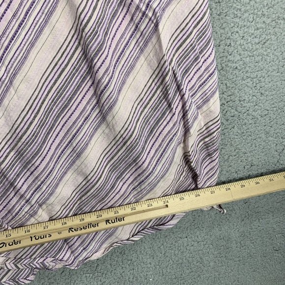 Lane Bryant Women's Maxi Skirt 16/18 Linen Blend Lined Stripe Modest Minimalist - Picture 5 of 9